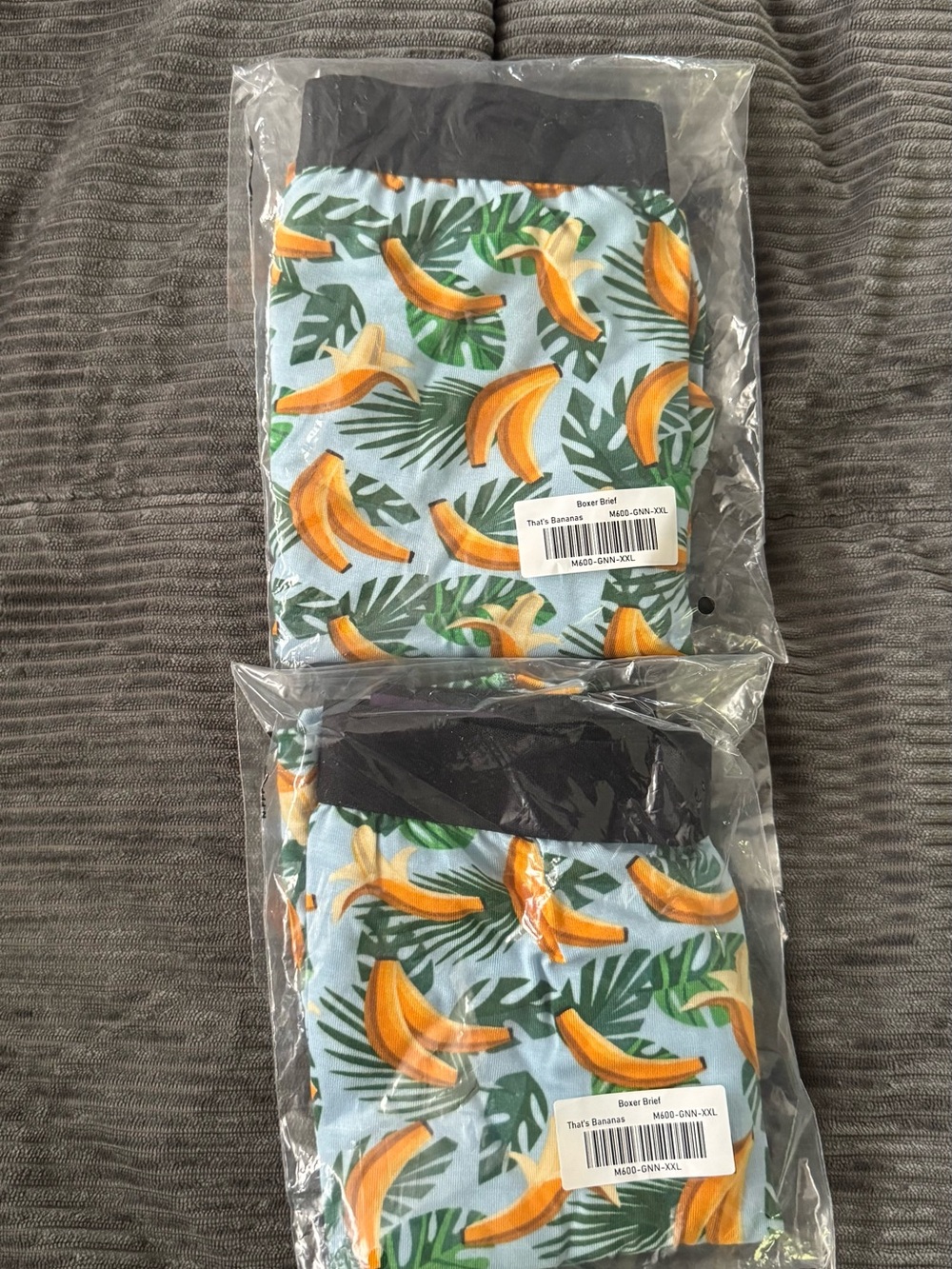 MeUndies Light Blue Banana & Green Leaf Boxer Briefs